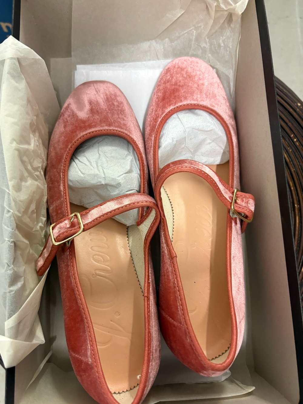 J. Crew Velvet Mary Jane Heels. Size 9.5. New.